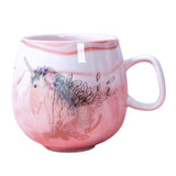 Maxbell Ceramic Coffee Mugs Large Handle for Men Women  Pink