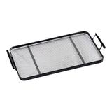 Maxbell Decorative Tray with Handle Rectangle Portable for Ottoman Breakfast Black