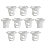 Max 10Pcs Mesh Pot Net Cup Basket Hydroponic Plant Grow Round 46x27x35mm