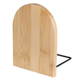 Maxbell Bamboo Book Ends Durable Bookend Desktop Organizer for Home Office Small