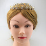 Max 1 PC Bride Crown Headband Rhinestone Plum Crown Bridal Jewelry Golden