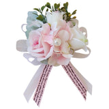 Max Romantic Silk Hand Flowers Wedding Bride Bridesmaid Wrist Corsage Champagne