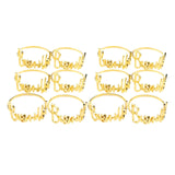 Maxbell Napkin Rings Set Decoration Metal for Formal or Casual Dinning Table Kitchen 12pcs
