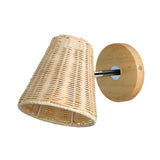 Maxbell Rattan Wall Sconce Wall Mounted Wall Lamp Bedside Lamp for Hallway Barn Loft