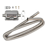 Maxbell Stainless Steel Car Exhaust Pipe Silence Bafflers Kit with Clamps 120cm