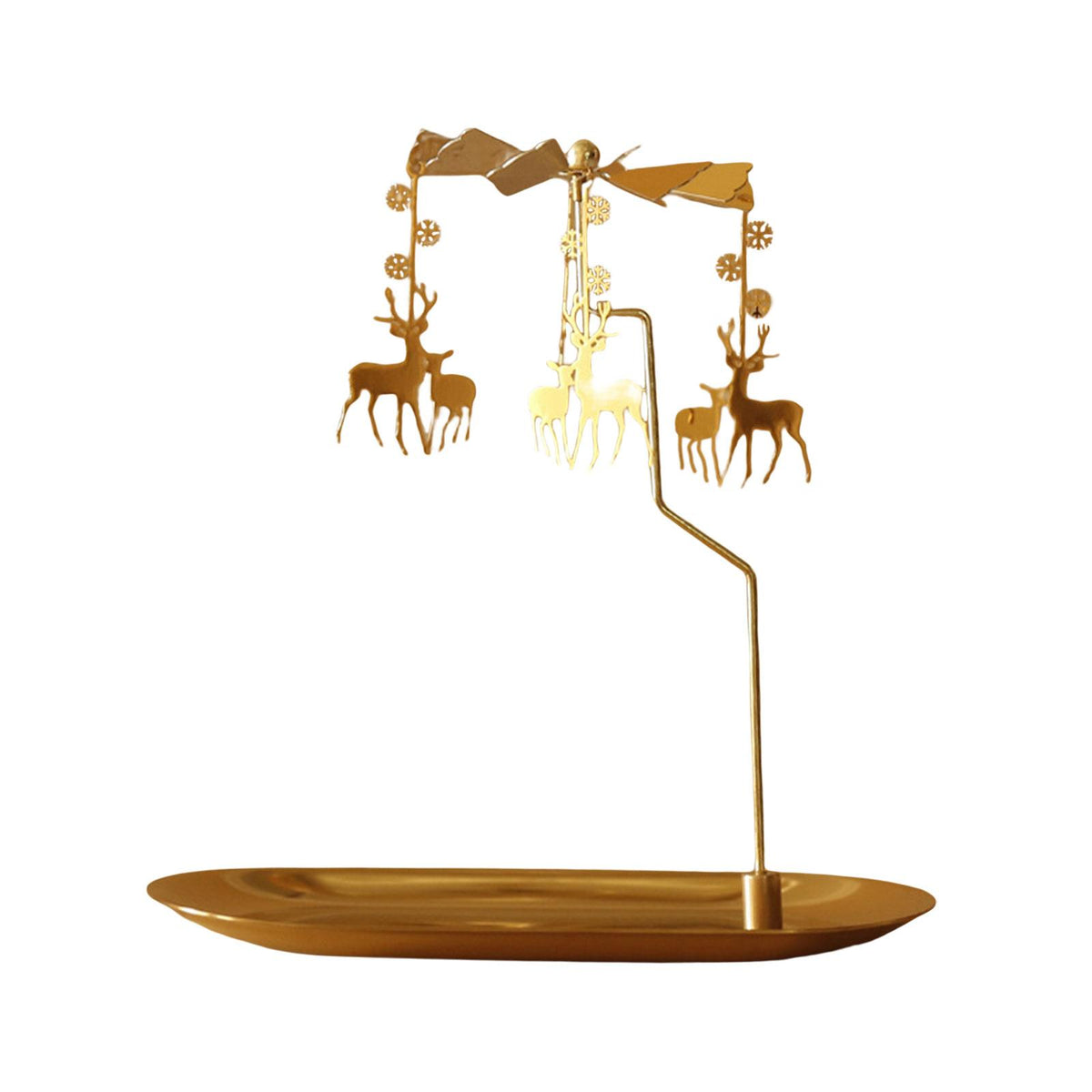 Maxbell Maxbell Romantic Candlestick Decoration Rotating Candle Holder for Festival Elk