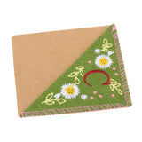 Maxbell Flower Letter Embroidery Bookmark Book Marker Clip Page Stitched Corner Summer C