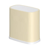 Maxbell Trash Can with Press Type Lid Garbage Container Bin for Office Bedroom Home 15L Khaki