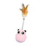 Maxbell Treat Dispenser Toy Teaser Food Dispenser Tumbler for Puppy Kitten Pink