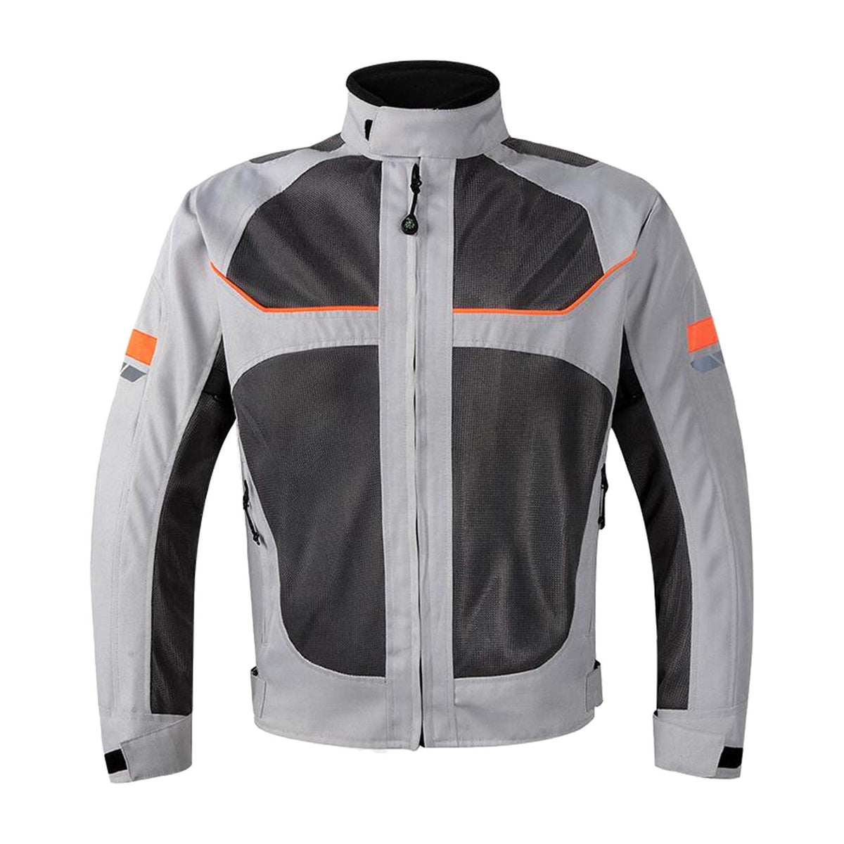 Maxbell Motorcycle Jacket Water Resistant for Motorbike Riding Men Women Summer Gray 3XL