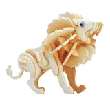 Maxbell 3D Wooden Puzzles Moving Model Kit DIY Little Lion Puzzles Toys Gifts