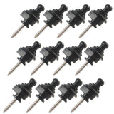 Max Maxb 12pcs Plating Strap Locks for Electric Acoustic Guitar Bass Parts Black