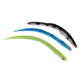 Maxbell Pack of 3 Glitter Soft Plastic Reusable Fishing Lures Baits Life-like EEL Fishing Tackle 11.8 x 0.7 inch