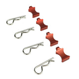 Maxbell 4Pcs RC Car Body Shell Clips Pin 1/6 Modified with Bracket for SCX6 RC Car Red