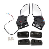 Maxbell 2Pcs Universal Motorcycle Mirrors Wing Accessory with Turn Light