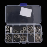 Max 89 Pcs M3 M4 Screws & RC Wheel Shaft & R-Shaped Pins & Lock Nut Assortment