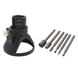 Max Maxb Rotary Multi Tool Cutting Guide Attachment Kit Router Drill Bits 7PCS