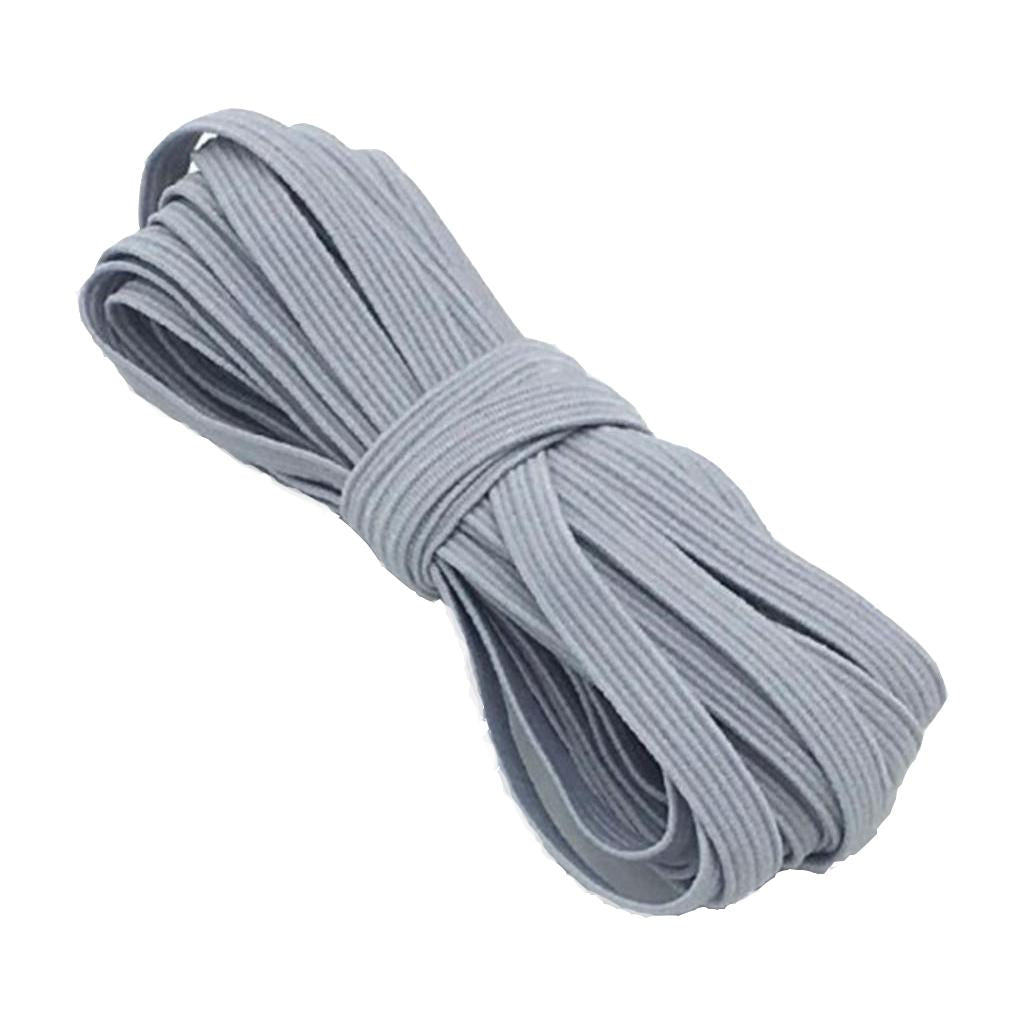 Maxbell 6mmx30m Wide Knit Elastic Band Woven DIY Dress Making Sewing Craft Gray