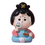 Maxbell Cute Girl Figurine Resin Gift Miniature Small Figure for Office Bedroom Home Style B