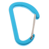 Maxbell Mini Aluminum Alloy Carabiner Outdoor D Shape Quickdraw Frosted light blue