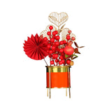 Maxbell Chinese New Year Flower Basket Festival Ornament Tabletop for Holiday Home Pomegranate