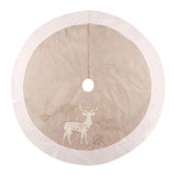 Maxbell Tree Skirt Xmas Tree Ornaments Burlap Snowflake for Garden Hotel
