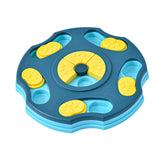 Maxbell Dog Puzzle Toy Slow Feeder Treat Dispensing Non Slip for Pet Games Blue
