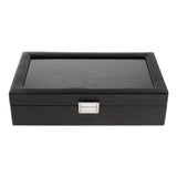 Max Luxury Watch Storage Case Eyewear Display Case for Men Women Black