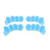 Max 2 Pairs Elastic Silicone Gel Toe Hallux Valgus Separators Straighteners Blue