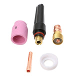 Max 5x Tig Welding Torch Stubby Cup Gas Collet Body Lens Kit For Tig WP 17 18 26