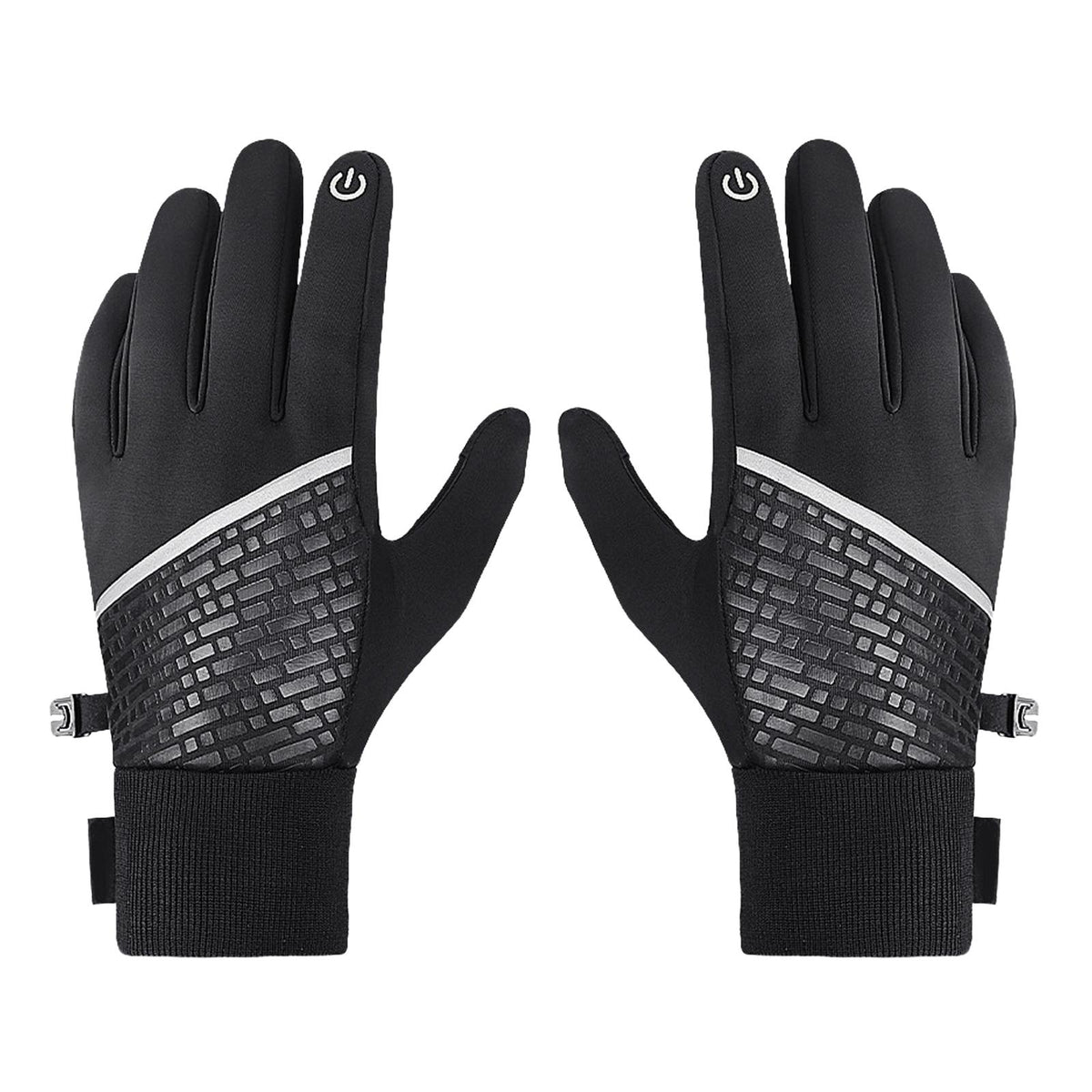 Maxbell Men Winter Gloves Mittens Nonslip Waterproof for Walking Motorcycle Skiing XL black