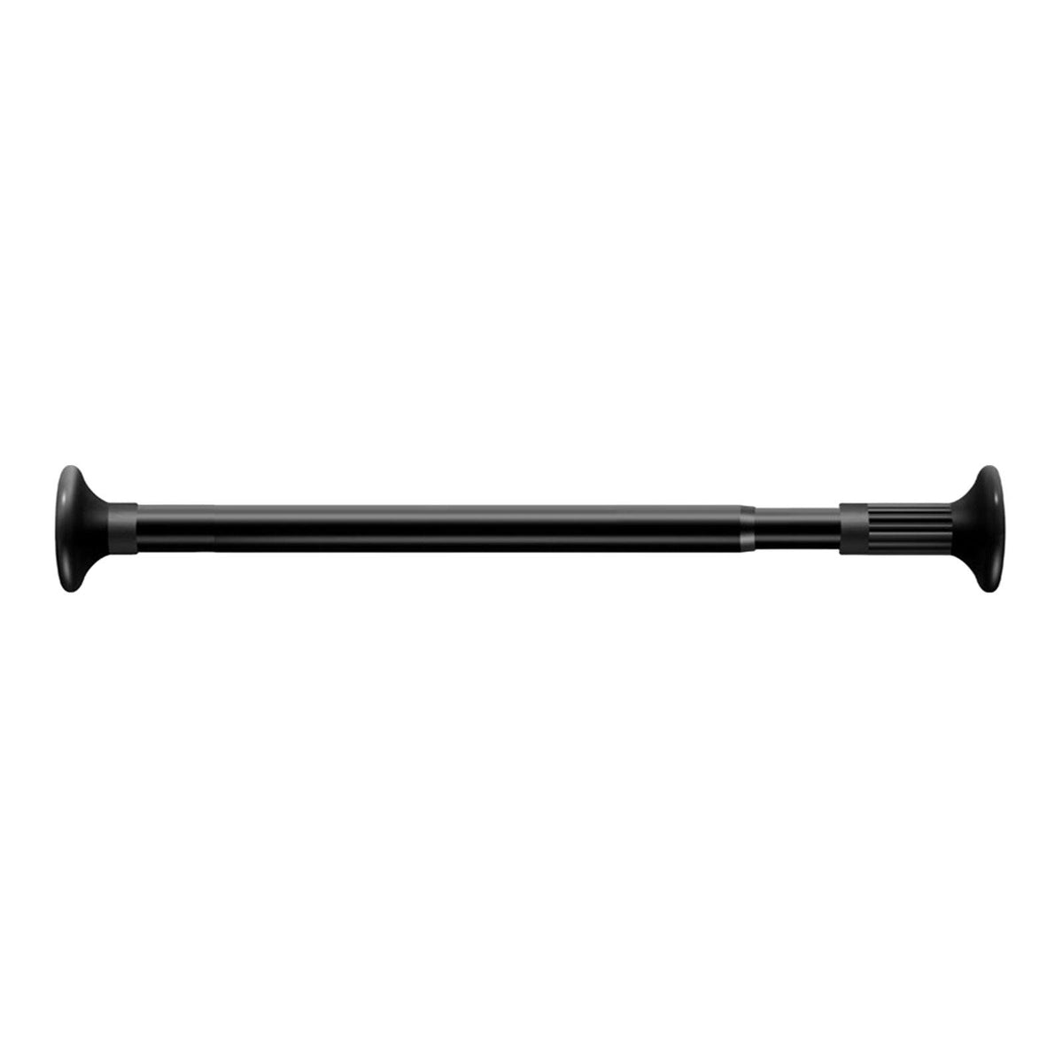 Maxbell Extendable Clothing Rod Curtain Rod Clothes Hanger for Wardrobe Bathroom 1.6 Meter Black
