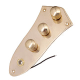 Max Bass Metal Control Circuit Board Plate 4-Hole for Jazz Bass JB Gold