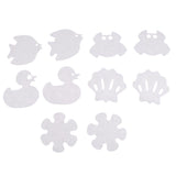 Maxbell 10Pcs Cartoon Safety Bath Tub Treads Non Slip Applique Stickers Bathroom Mat