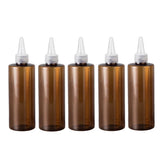 Max Maxb 5Pcs 250ml PET Empty Hair Dye Applicator Lotion Cream Pigment Bottles Clear