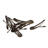 Max 10Pcs DIY Barrettes Snap Hair Clips 12mm Round Bezel Setting Tray Bronze