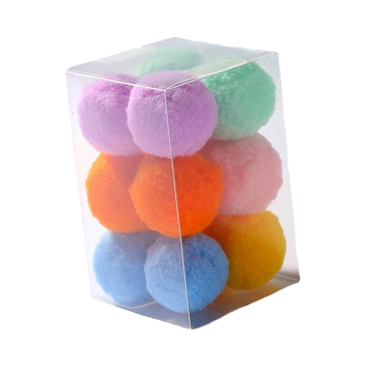 Maxbell 12 Pieces Stretch Plush Balls Cat Toys Plush Scratching Balls Interactive