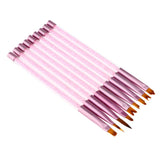 Maxbell 9x UV Gel Acrylic Nail Art Polish Builder Painting Drawing Brushes Pens Set