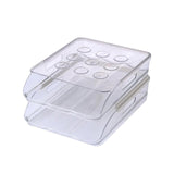 Maxbell egg Box Stackable Slide Design Automatic Rolling for Refrigerator 2Layer