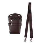 Maxbell PU Hairdressing Hair Cutting Scissors Shears Haircut Tools Holster Bag Brown