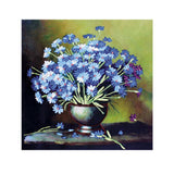 Max Ribbon Embroidery Kit For Beginner Blue Daisy Pattern DIY Home Wall Decor