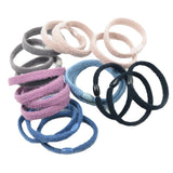 Max 20 Pieces Assorted Women's Flat Elastic Rubber Band Rope Ponytail Holder