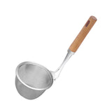Maxbell Stainless Steel Pasta Spaghetti Strainer Wooden Handle Simple to Clean