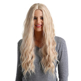 Maxbell Fashion Long Curly Hair Synthetic Wigs Women Cosplay LY193-2 Golden