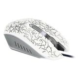Maxbell Wired Ergonomic Gaming Mouse, Silent Click Wired Mouse with Colorful LED Lights and 2400/1600/1200/800 DPI for Laptop and Computer White