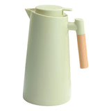 Maxbell Thermal Insulation Kettle 1L Jug Wood Handle for Water Warmer Friends Gifts light green