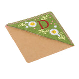 Maxbell Flower Letter Embroidery Bookmark Book Marker Clip Page Stitched Corner Summer D