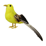 Max Maxb Simulated Feather Foam Birds Figurines Indoor Outdoor Landscape Decor Yellow