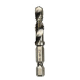 Maxbell Hand Tap Drill Bits M3 M4 M5 M6 M8 M10 Metalworking Tools M8x1.25mm Silver