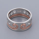 Max Platinum and Gold Plated Pure Copper Couple Ring Love Ring Rose Golden 7
